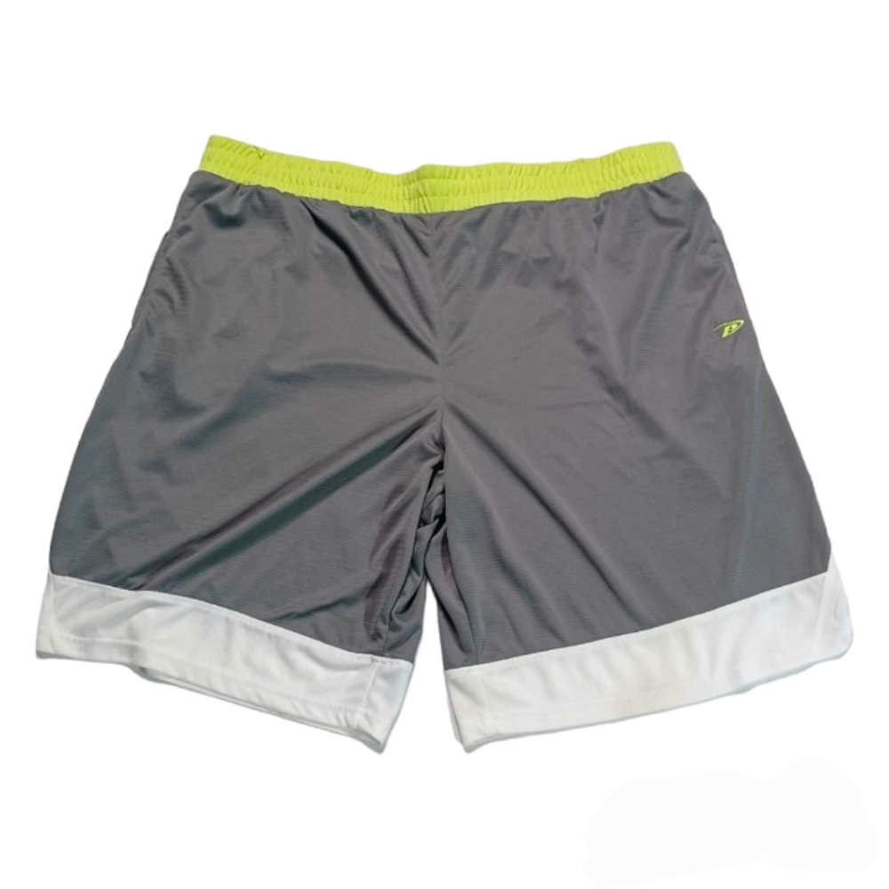 Nwt Pro Player Men's Plus Size 3XL Grey Green White Gym Athletic Shorts